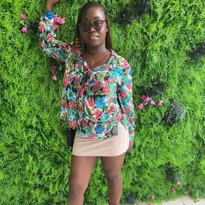 ZARA floral button down Shirt